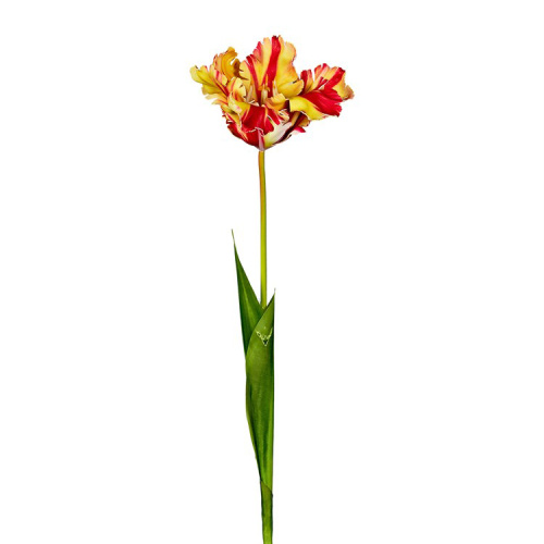 Искусственный цветок тюльпан красно-жёлтый (710-114)