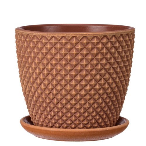 Горшок композит грань терракот бутон №1