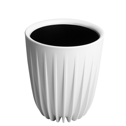 кашпо с дренажной вставкой сигма 3,3 л, белый