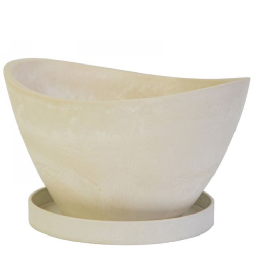 горшок Лодочка с/п 2,8 л, белый камень