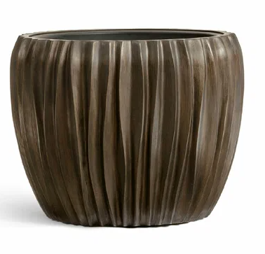 Кашпо TREEZ Effectory Metal Чаша Design Wave Чернёная бронза (41.33-07-22-085-GRP-38)