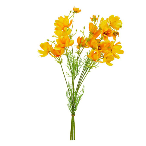 искусственный цветок букет космеи (желтый) (ЕА10772-4)