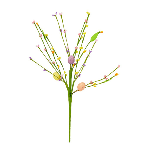 ветка с яйцами и цветами 40см (839-583)