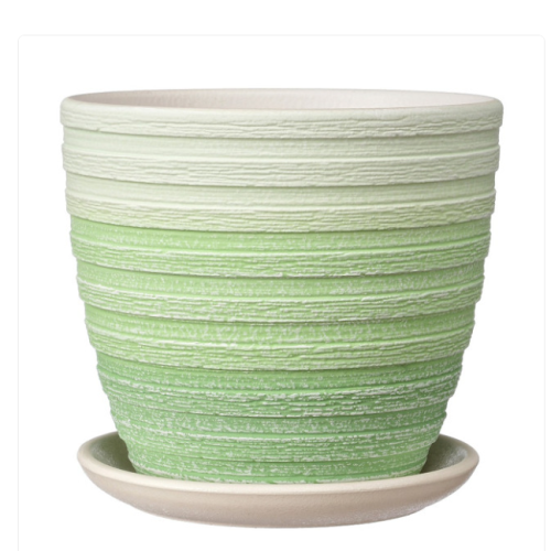 Горшок композит букле зеленый крокус №3, 2,3 л