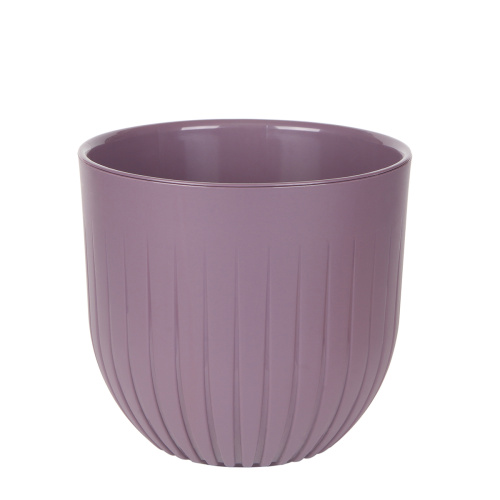 Кашпо с дренажной вставкой альфа 4 л, сливовое