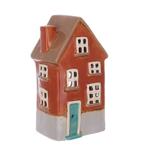 подсвечник керамический "домик" 18,5см (725-004)