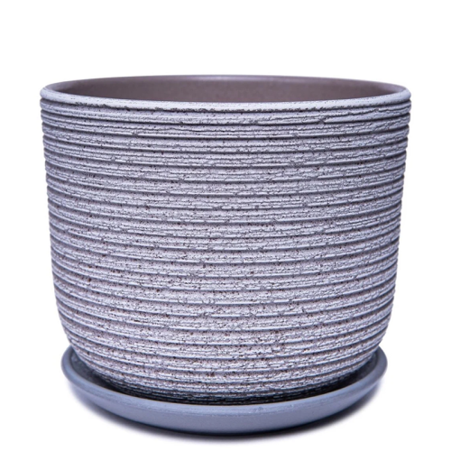 Горшок композит Лоза розово-серый бук №1