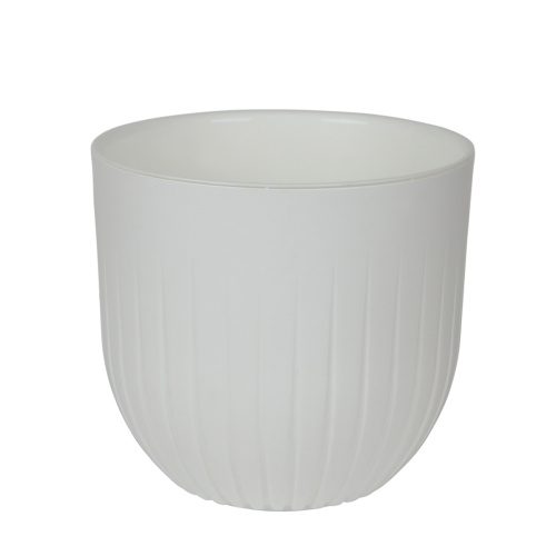 Кашпо с дренажной вставкой альфа 1,4 л, белый 