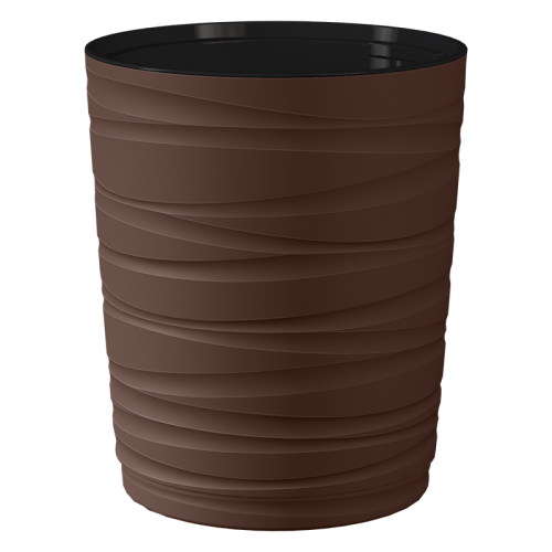кашпо с дренажной вставкой модерн медиум 15 л, темно-коричневый