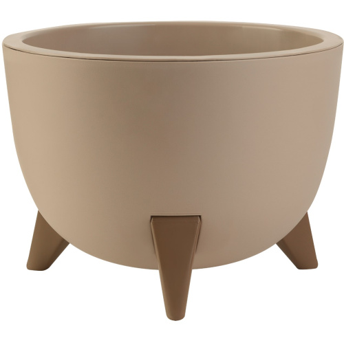 кашпо с дренажной вставкой грация 2 л, кремовый