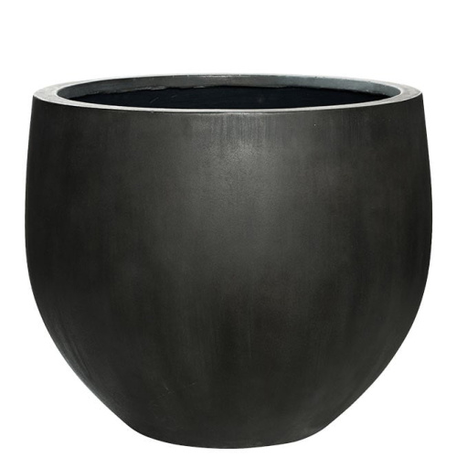 Кашпо файберстоун мини шар XXL антик серый 53X46 см