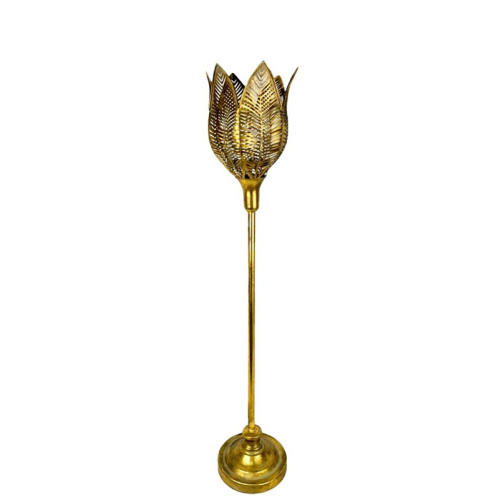 подсвечник "тюльпан" 21*18.5*88,5 золото (589-147)