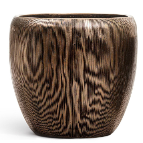 Кашпо TREEZ Effectory Wow конус-чаша тёмное матовое золото (41.3320-06-044-BRS-39)