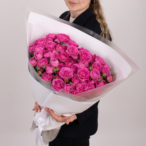 Монобукет из пионовидной розы 06