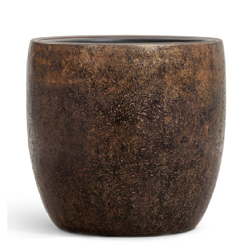 Кашпо TREEZ Effectory Metal Конус-чаша Rough с золотой патиной (41.3321-04-050-RM-40)