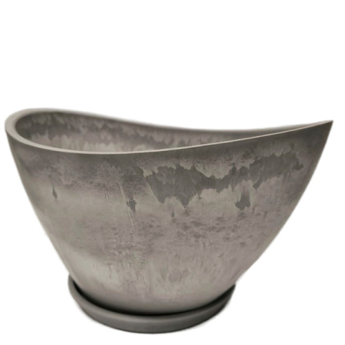 горшок Лодочка с/п 0,4 л, светло-серый