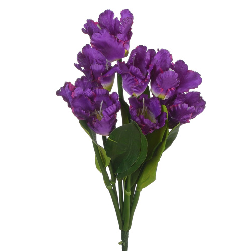 Сн иц (2309-1) Искусственный цветок Букет тюльпанов фиол