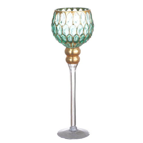 подсвечник (527-502) L бирюзовый рассвет