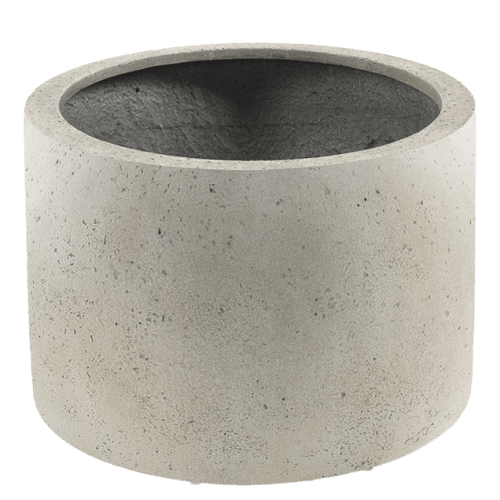 Кашпо ньюкооп д-лайт цилиндр XL антик уайт-конкрит 80х61 см