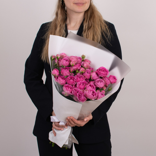 Монобукет из пионовидной розы 02