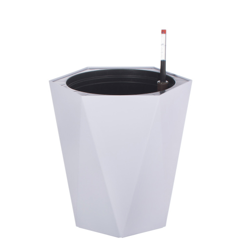 Сн 2308-16 кашпо пластик бел