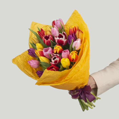 Монобукет из тюльпанов 03