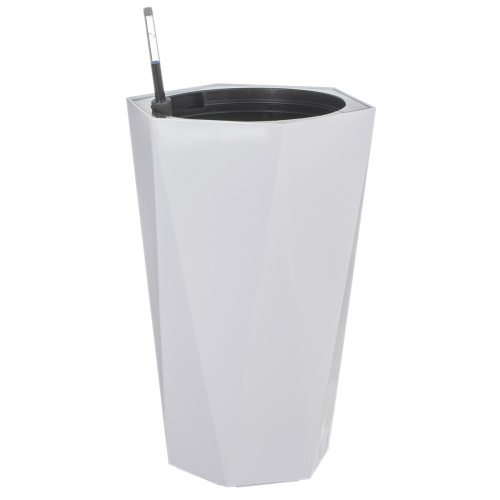 Сн 2308-17 кашпо пластик бел